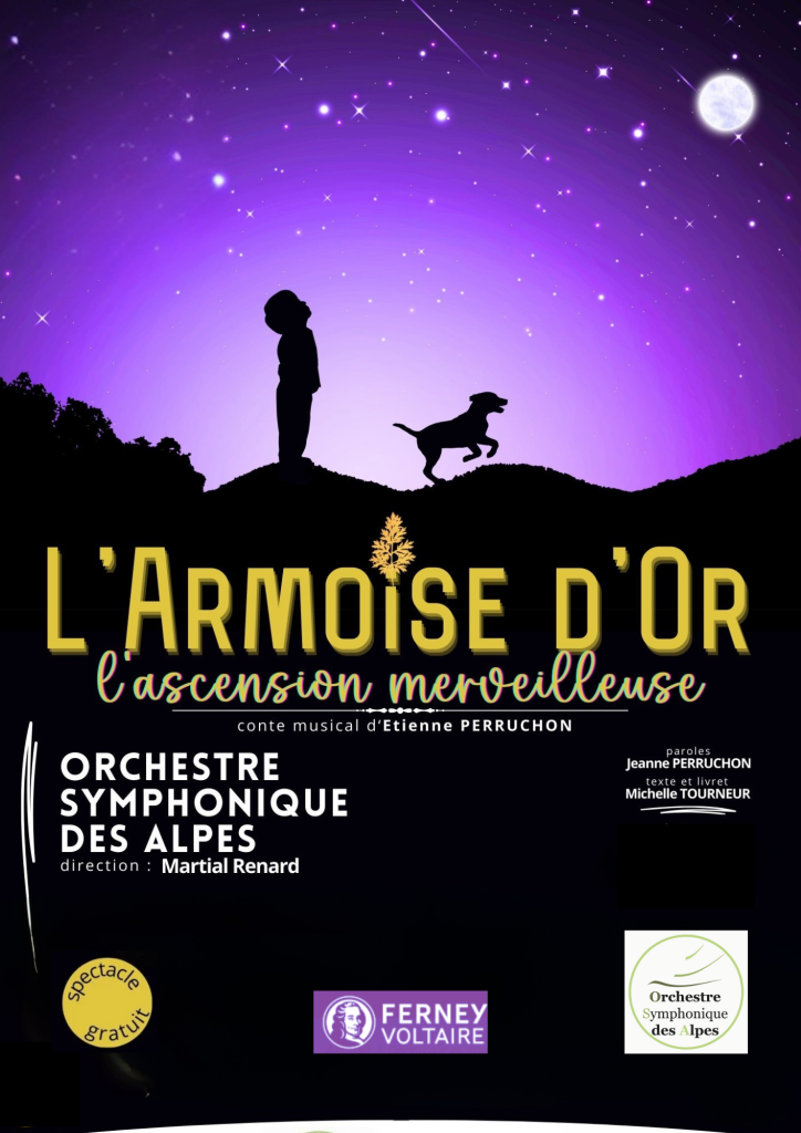 Armoise d'Or
Etienne Perruchon
Orchestre symphonique des Alpes et conservatoire à rayonnement municipal de Ferney-Voltaire
La fête à Voltaire 2026