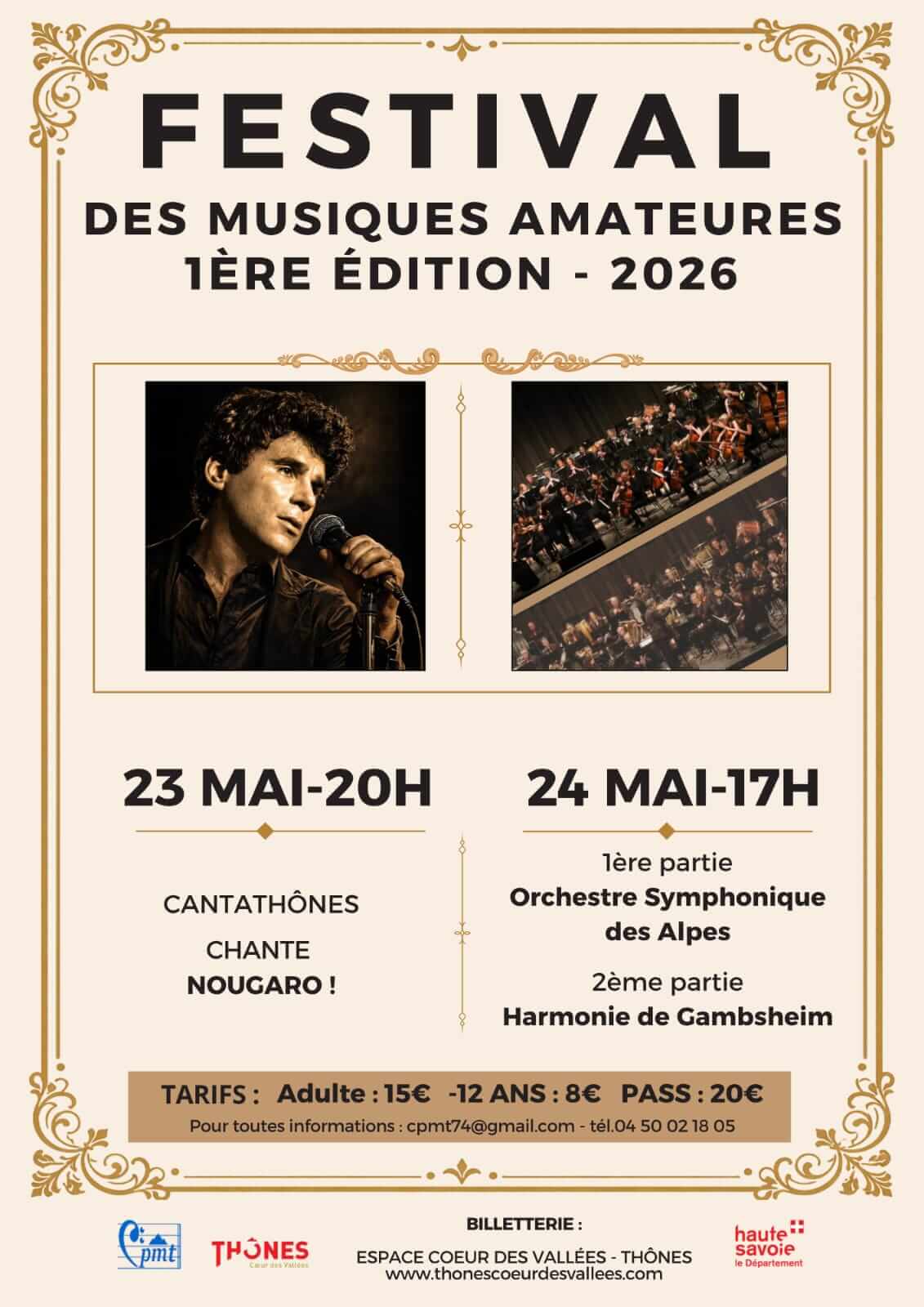 Festival des Musiques Amateures -2026 23 et 24 mai, Thônes